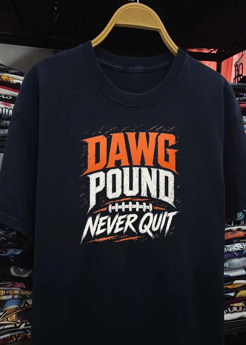 Dawg Pound Never Quit Cleveland Browns T-Shirt