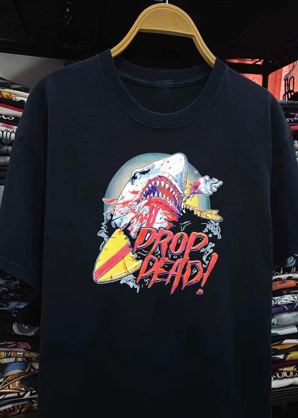 Clenter Shark Attacking Surfer Drop Dead shirt