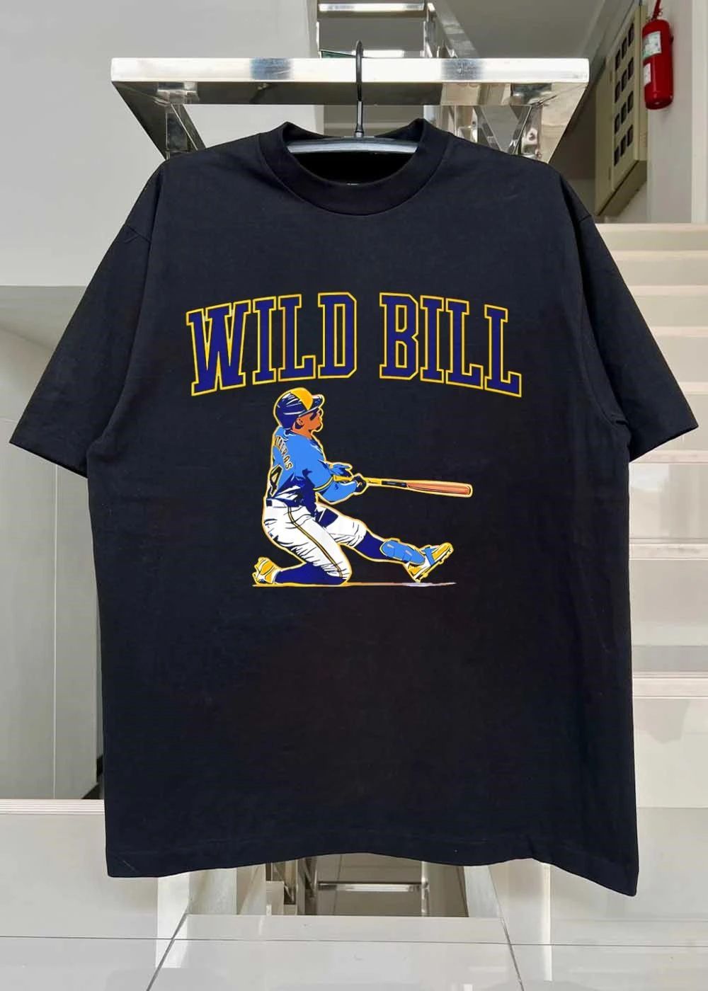 Wild Bill Herrera Baseball Swing Milwaukee Brewers T-Shirt