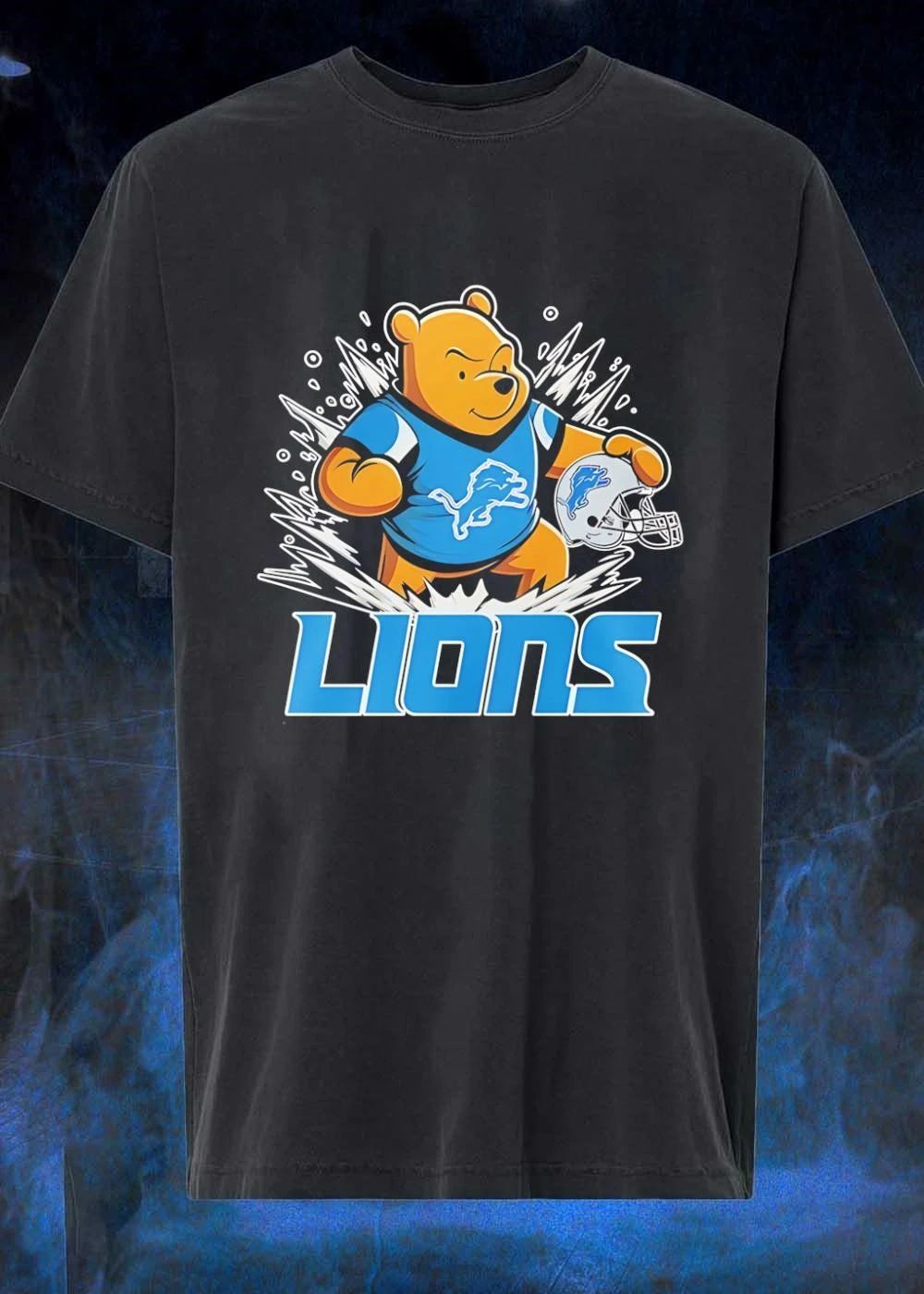 Winnie Pooh Detroit Lions 2024 Helmet Lions Shirt