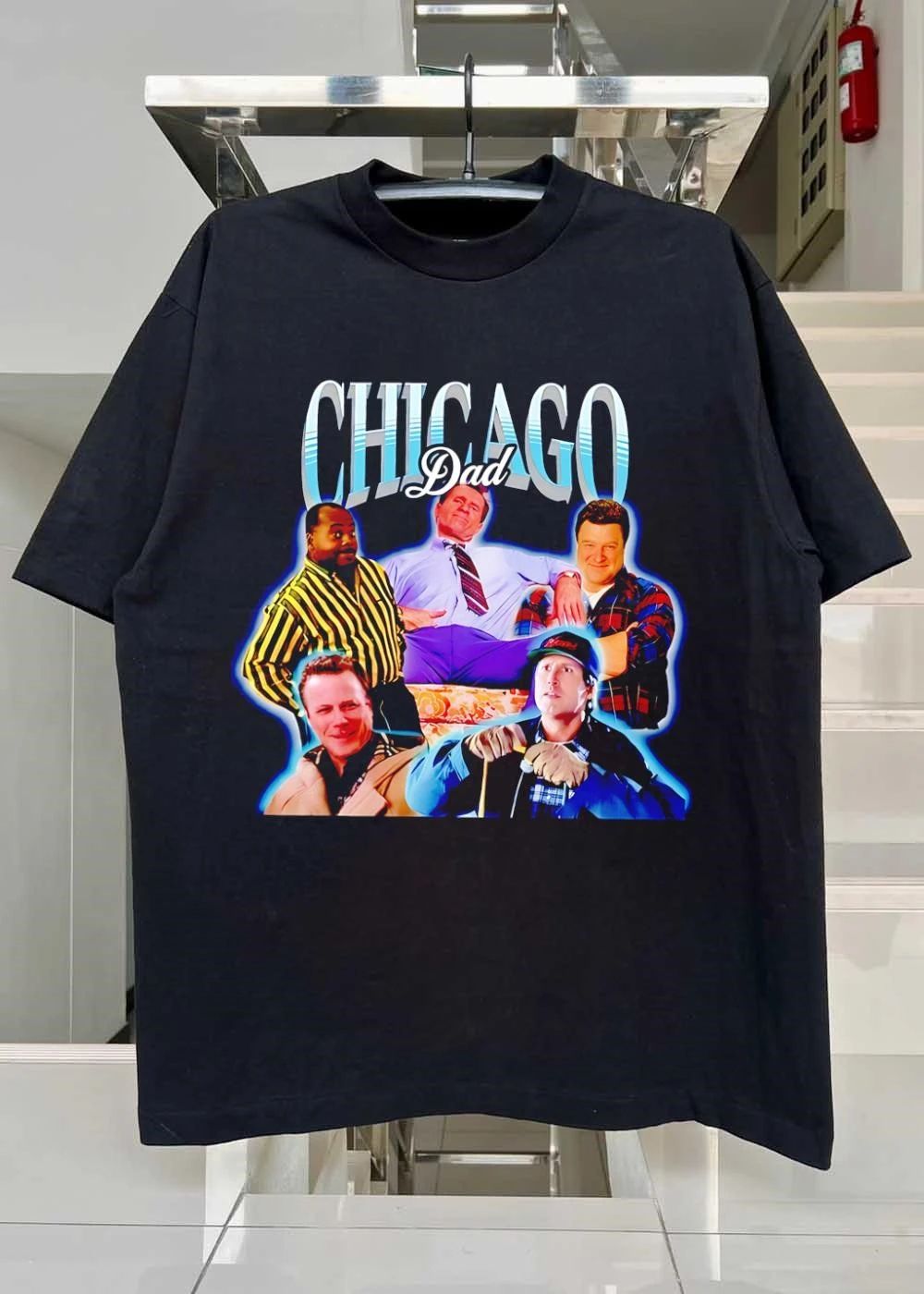 Chicago Dad Retro Cast Character Graphic shirt