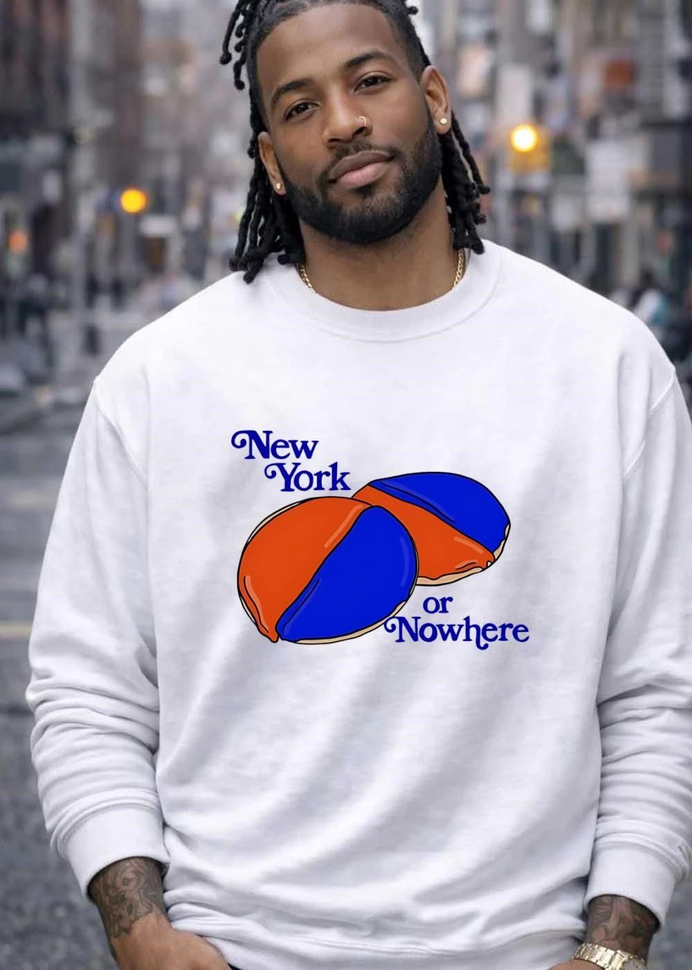 NY Knick Bakery Half and Half Cookie New York or Nowhere T-Shirt