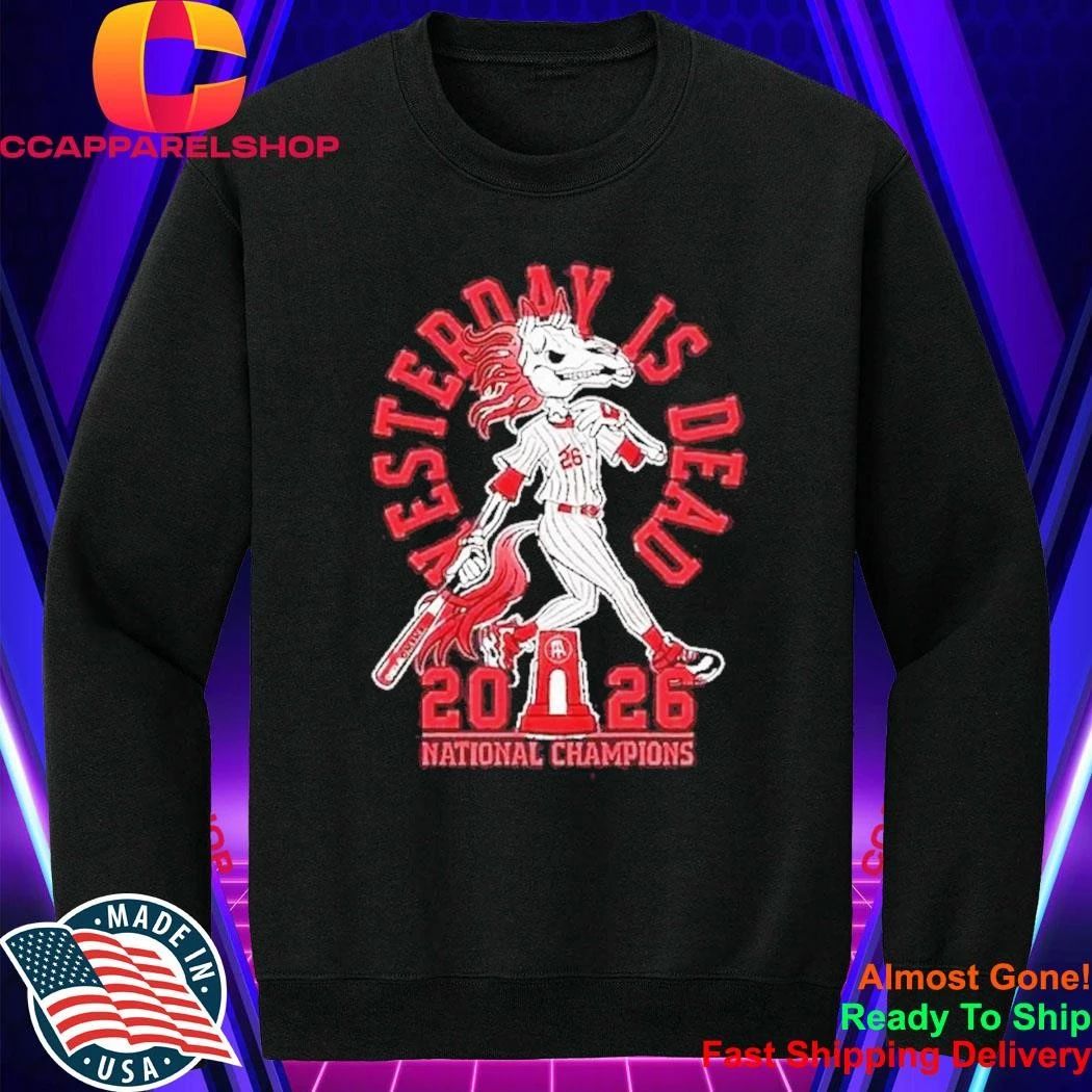 Oklahoma Sooners Baseball Skeleton Horse 2026 National Champions Shirt