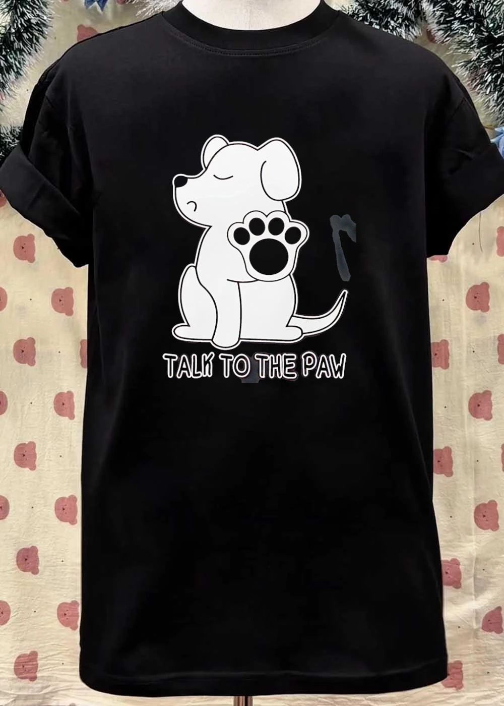 Dog Holding Up Paw Talk to the Paw T-Shirt