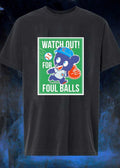 Watch Out For Foul Balls Chicago Cubs cartoon bear shirt