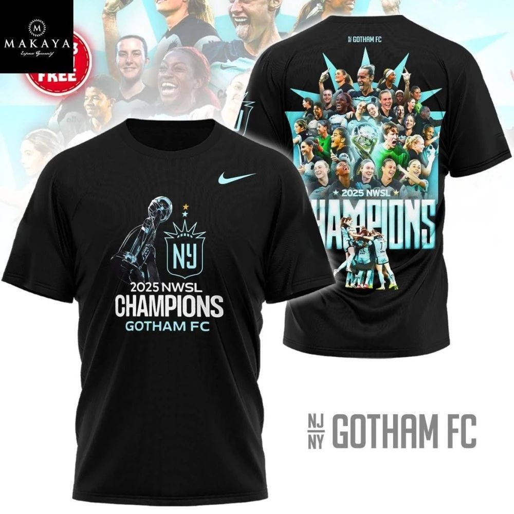 Gotham FC National League 2025 Champions Celebrating Shirt