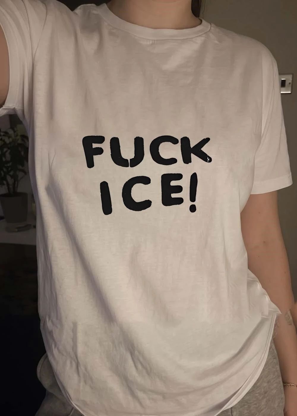 Bold Protest Statement Fuck Ice shirt