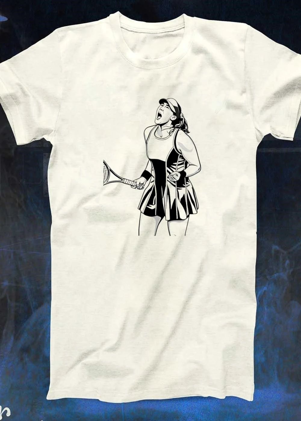 Winning Point Female Tennis Player Screaming Celebration T-Shirt