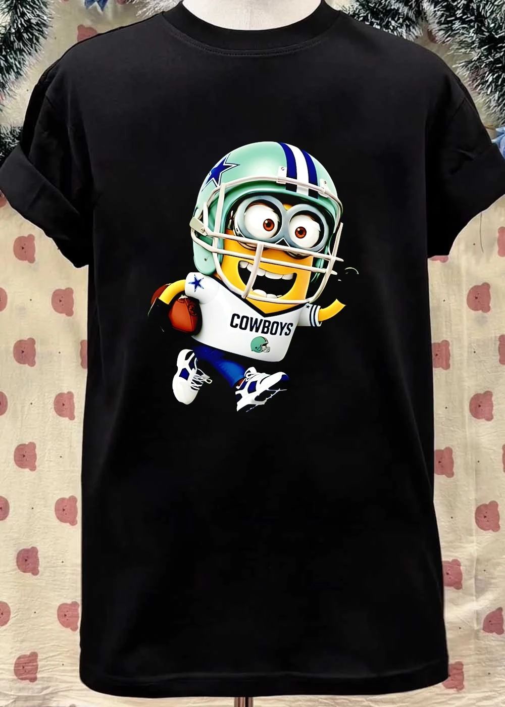 Dallas Cowboys Minion Running Football T-Shirt