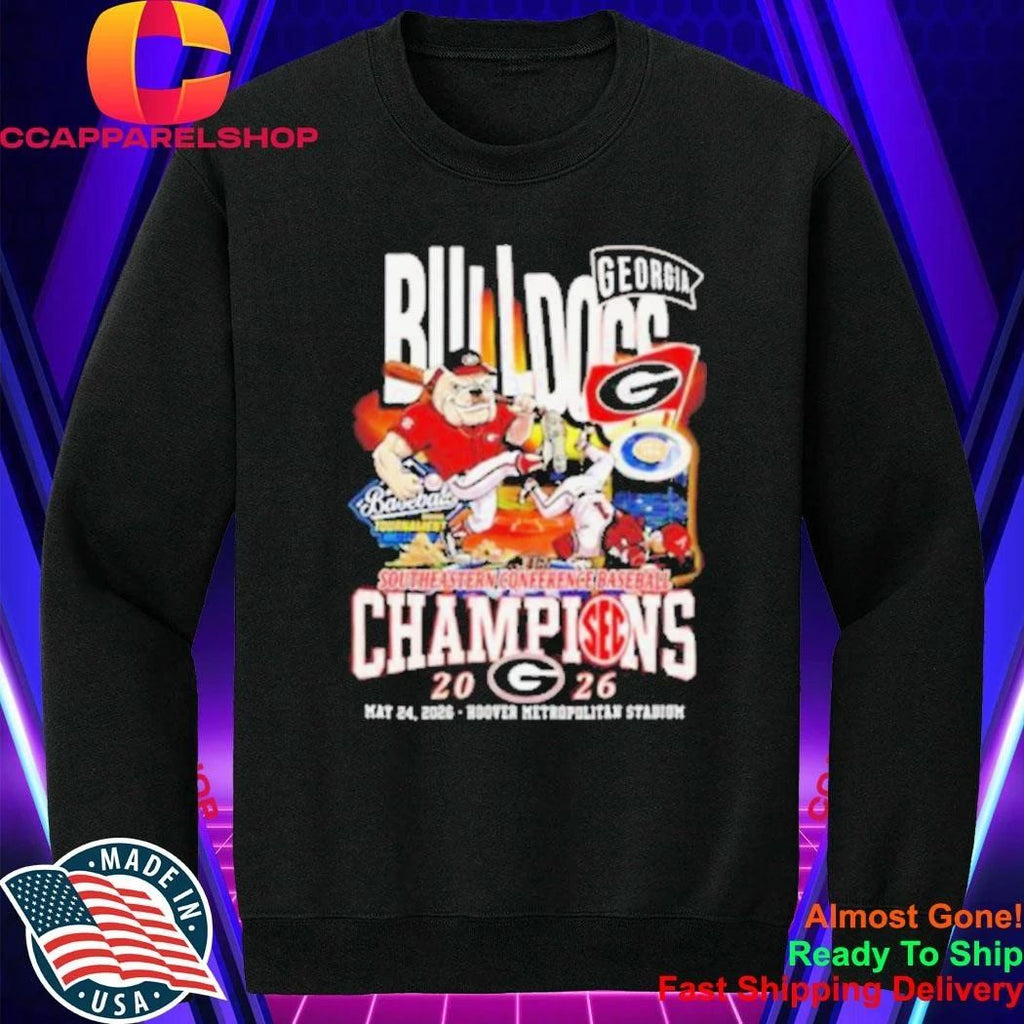 Georgia Bulldogs Baseball SEC Champions 2026 Celebration Shirt