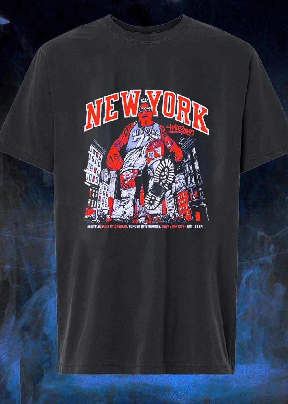 New York Half Sumo Built By Dreams Forged By Struggle City Est 1624 shirt