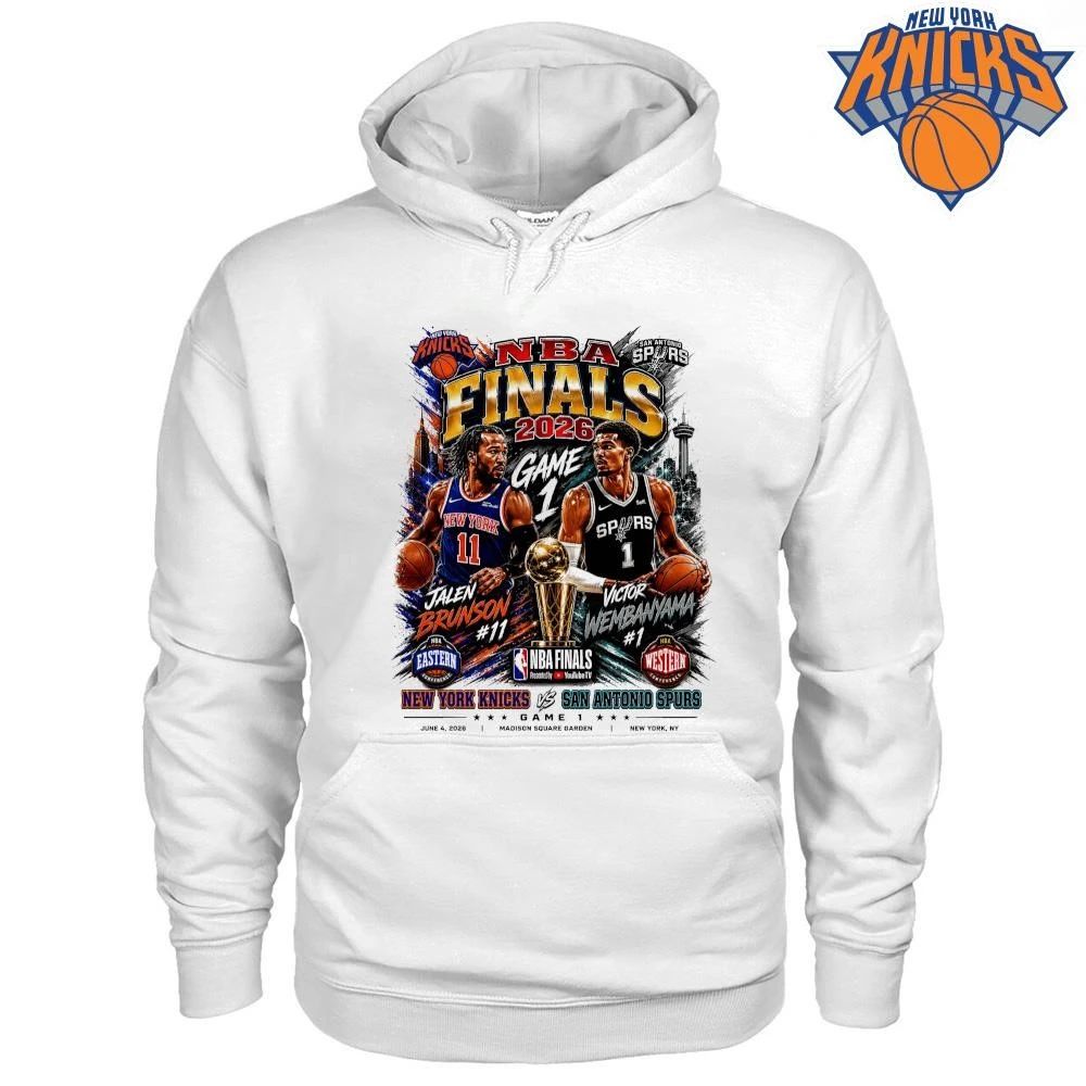 Jalen Brunson Victor Wembanyama Knicks Spurs NBA Finals 2026 Game 1 Vintage Style Shirt
