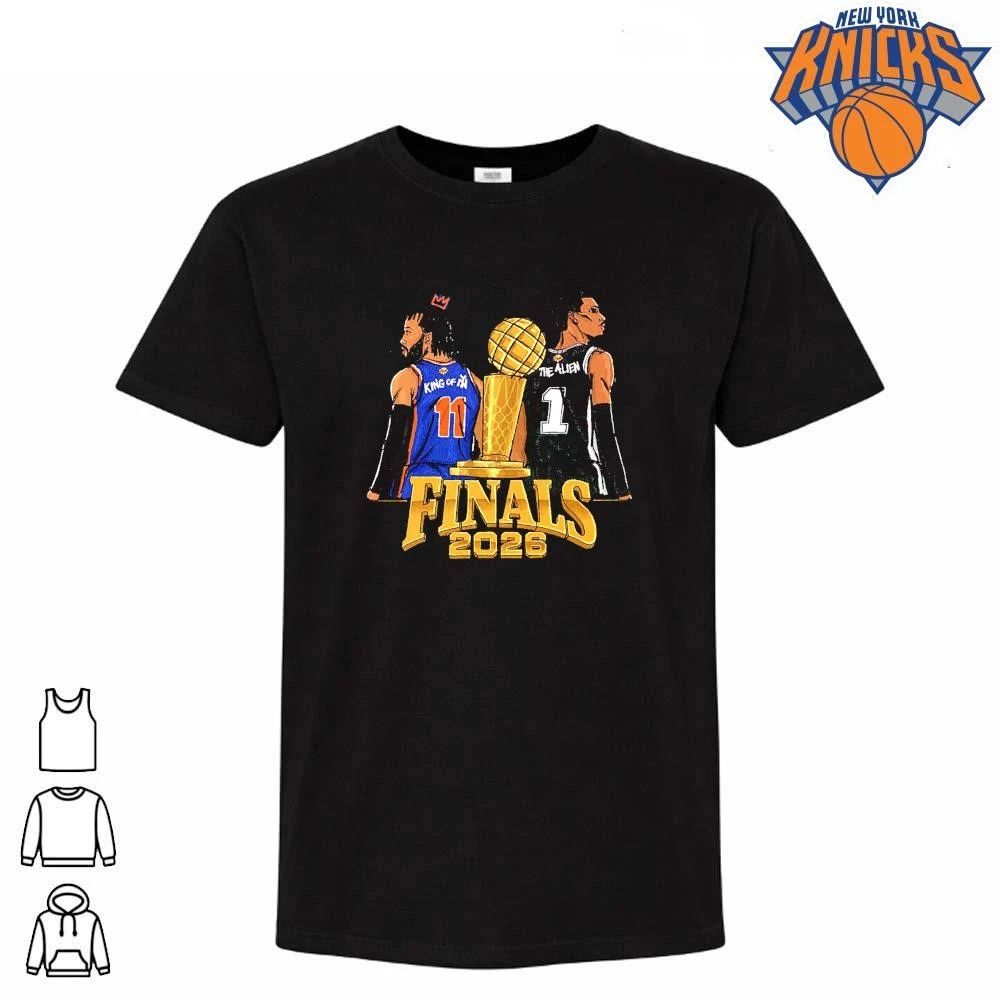 Jalen Brunson King of NY vs Victor Wembanyama The Alien Larry O’Brien Trophy NBA Finals 2026 Shirt