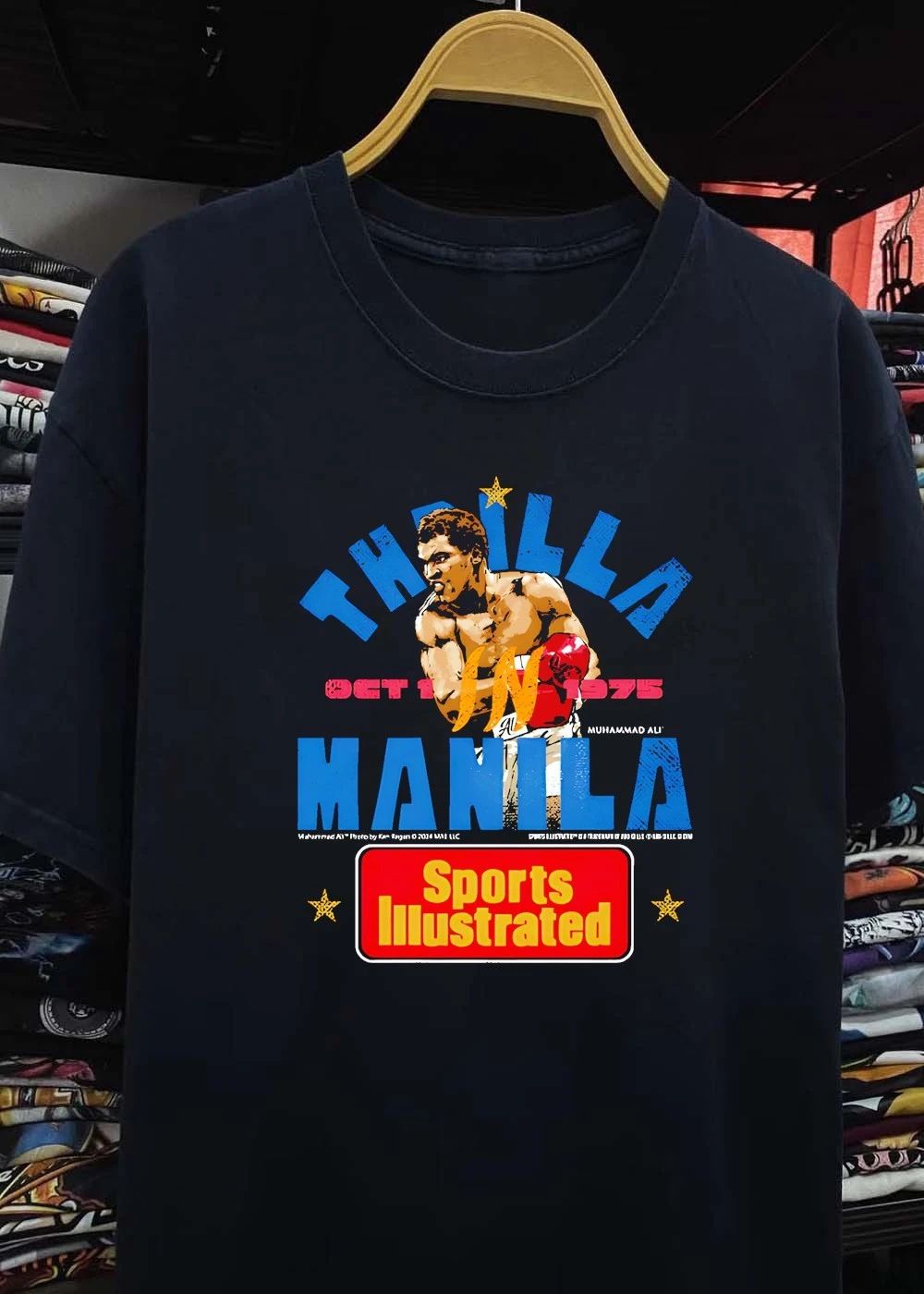 Muhammad Ali Sports Illustrated Thrilla In Manila retro shirt