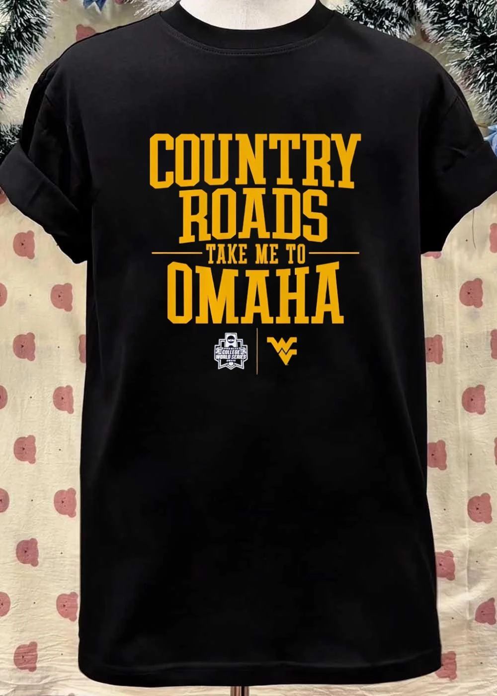 WVU Apparel Country Roads Take Me to Omaha West Virginia University T-Shirt