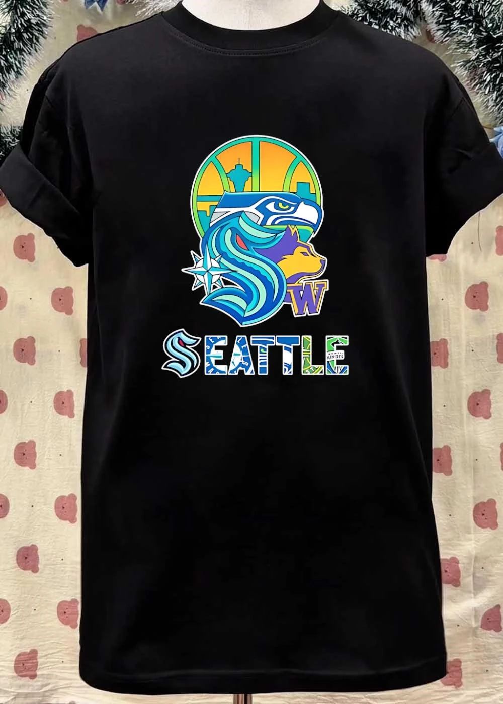 Seattle Sports Teams Mashup Logo Iconic City Professional Athletic Shirt