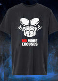 Fitness Apparel’ Abdominal Muscle Workout No More Excuses T-Shirt