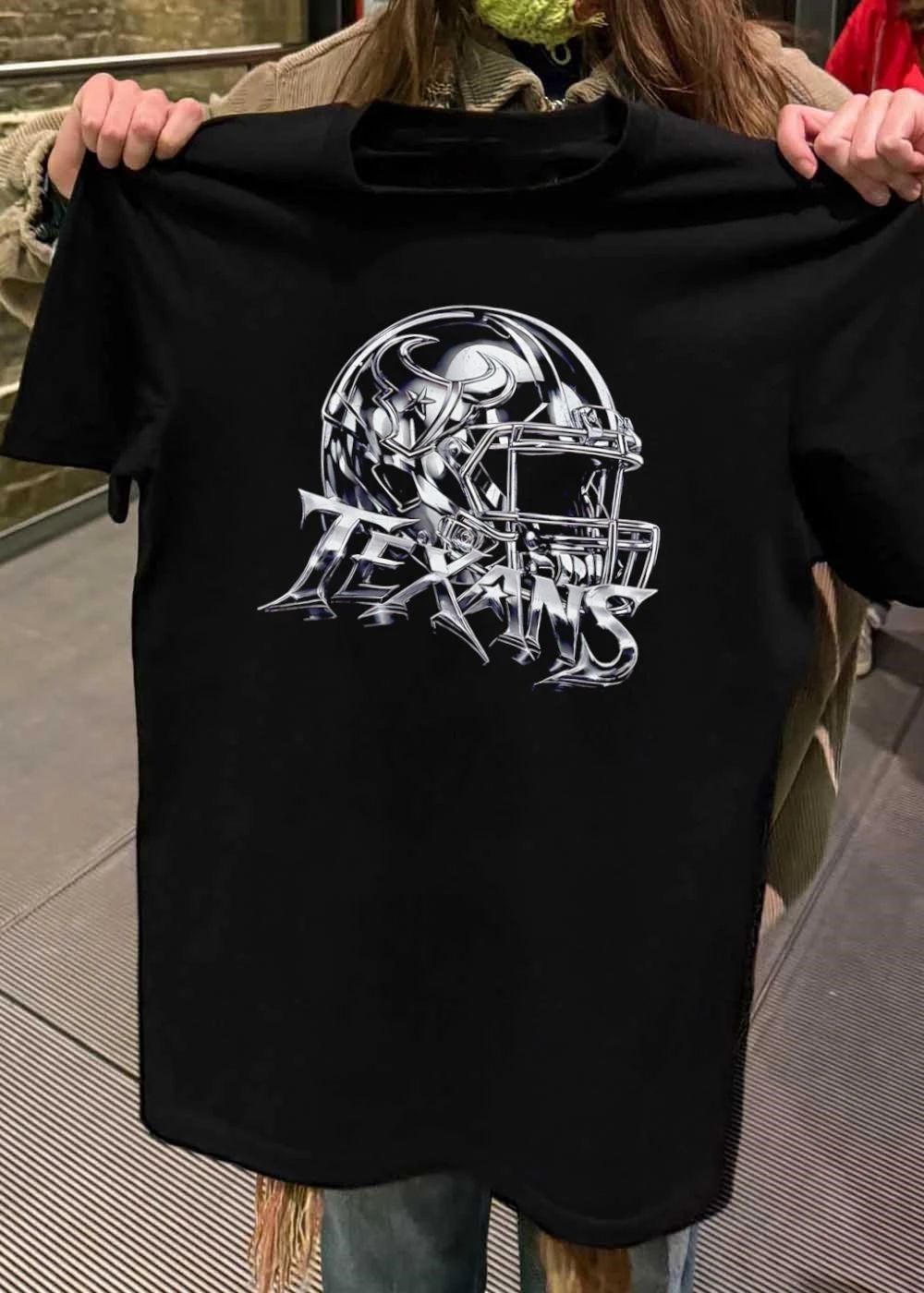 Chrome Helmet Metallic Logo Houston Texans shirt