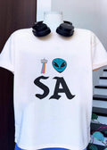 I Love SA San Antonio Tower Alien Head shirt