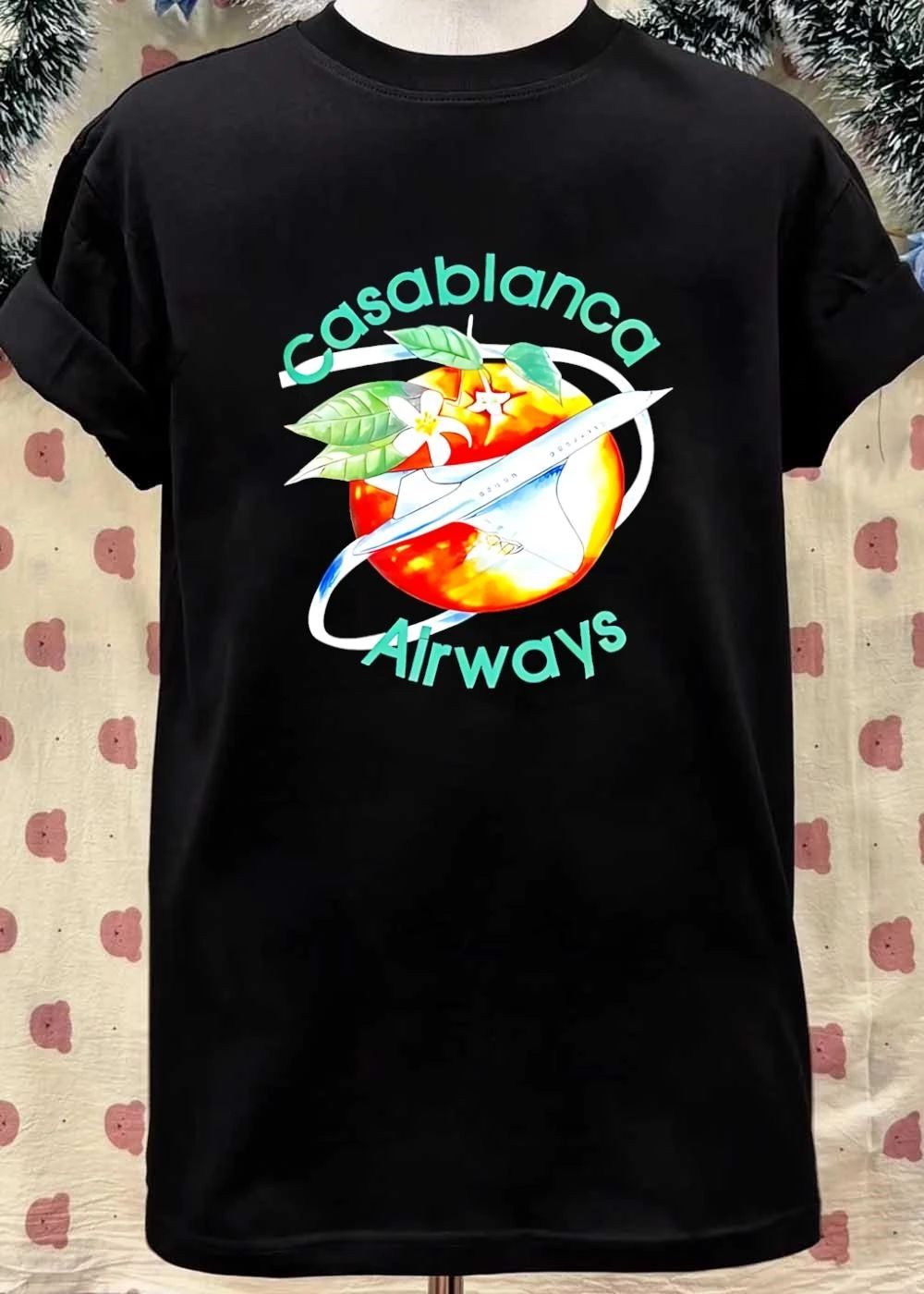 Casablanca Airways Travel Orange Blossom Airplane Shirt