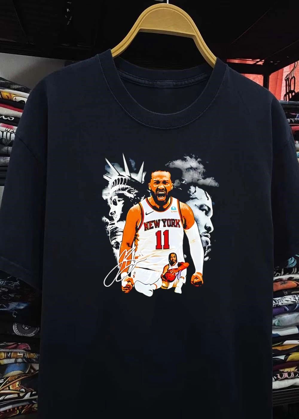 New York 11 Jalen Brunson Statue Liberty Signature Shirt