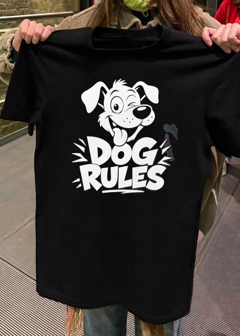 Dog Rules Fun Illustration T-Shirt