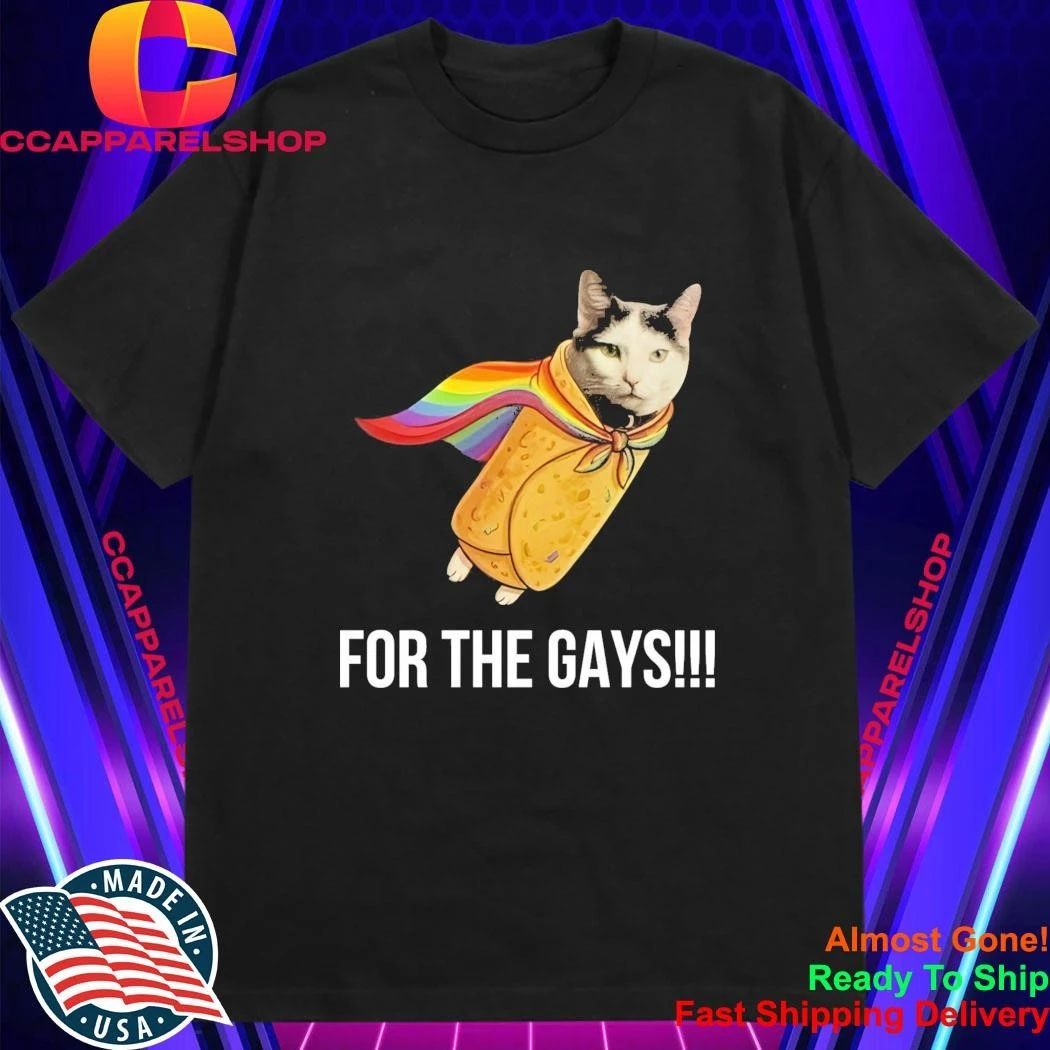 Taco Cat Pride Flag For The Gays Shirt