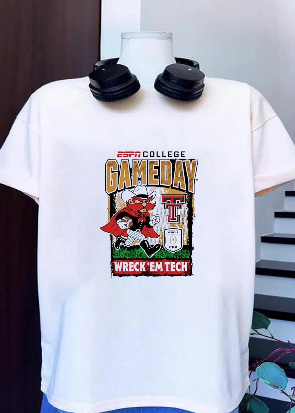 ESPN College GameDay Texas Tech Red Raider Running Football T-Shirt