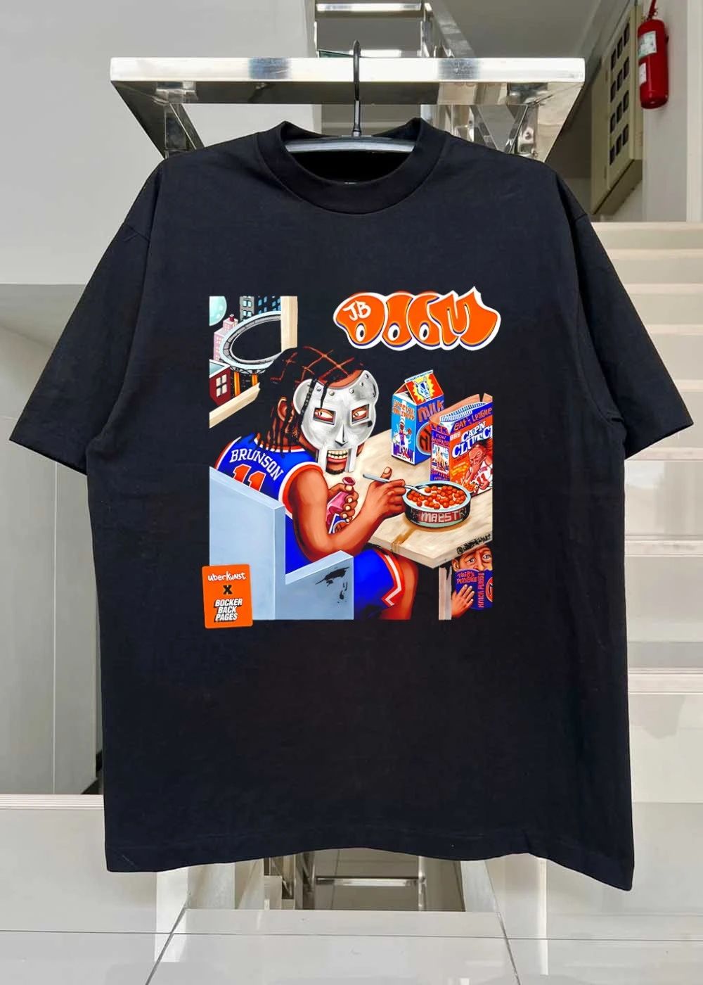Jalen Brunson MF DOOM Eat League Capn Clutch Shirt