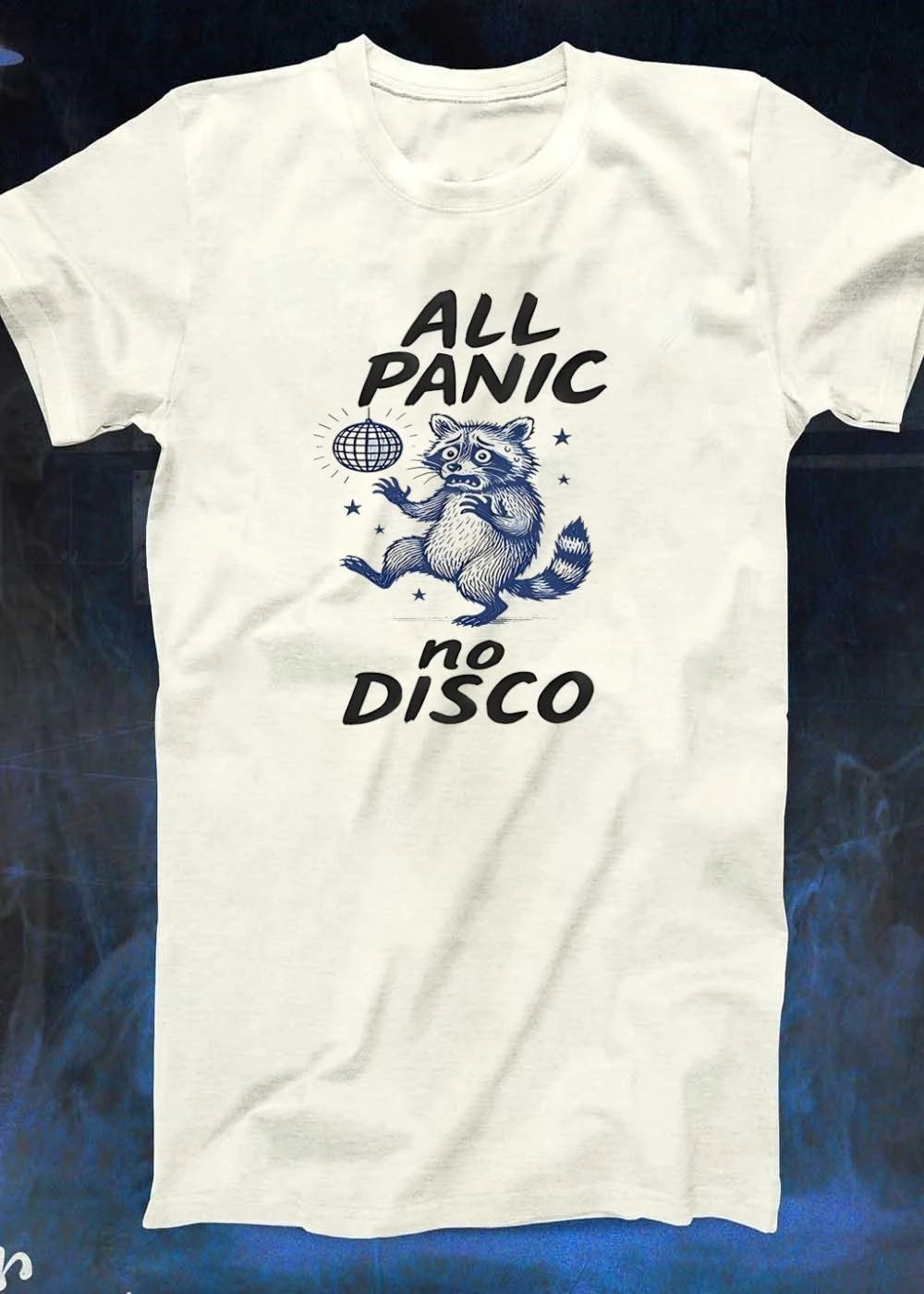 Raccoon panic disco disco ball stars night event all panic no disco shirt