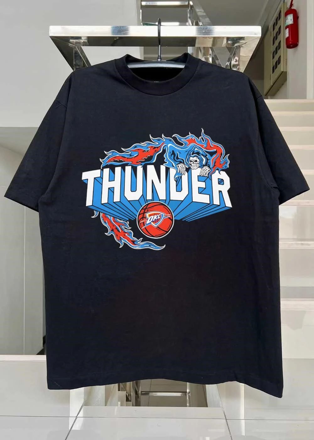 Grim Reaper Flames Oklahoma City Thunder NBA basketball THUNDER Oklahoma City Thunder shirt