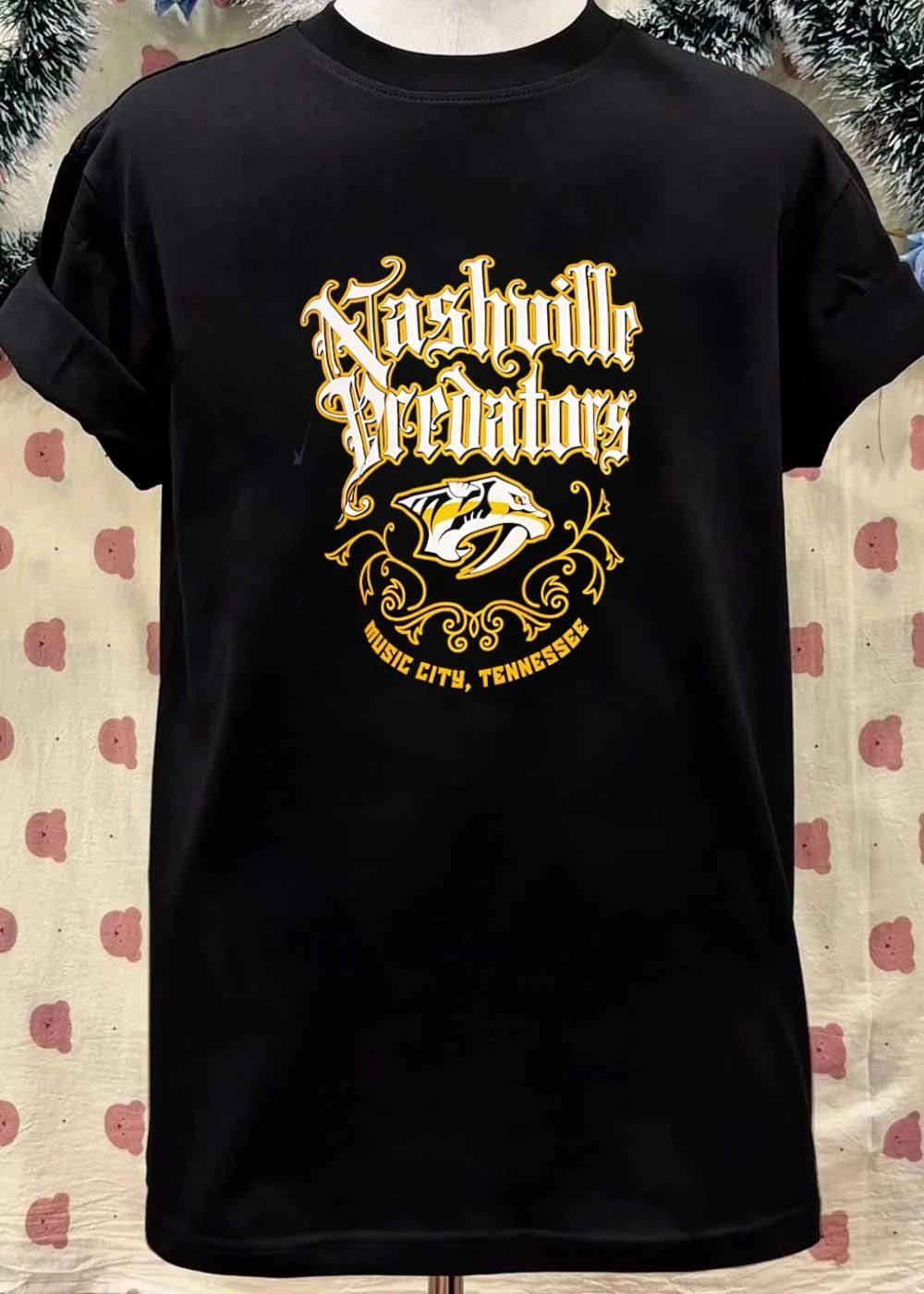 Nashville Predators Music City Tennessee Gothic Font Crest shirt