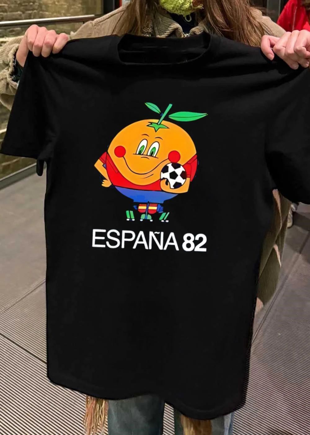Naranjito Mascot Playing Football Spain 82 World Cup T-Shirt