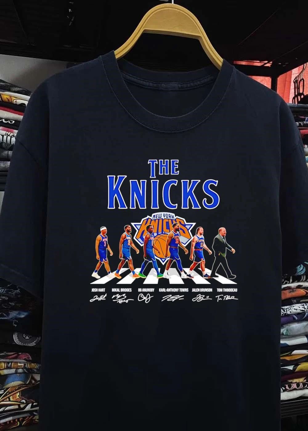 The Knicks Abbey Road Josh Hart Mikal Bridges OG Anunoby Karl-Anthony Towns Jalen Brunson Tom Thibodeau Signatures shirt