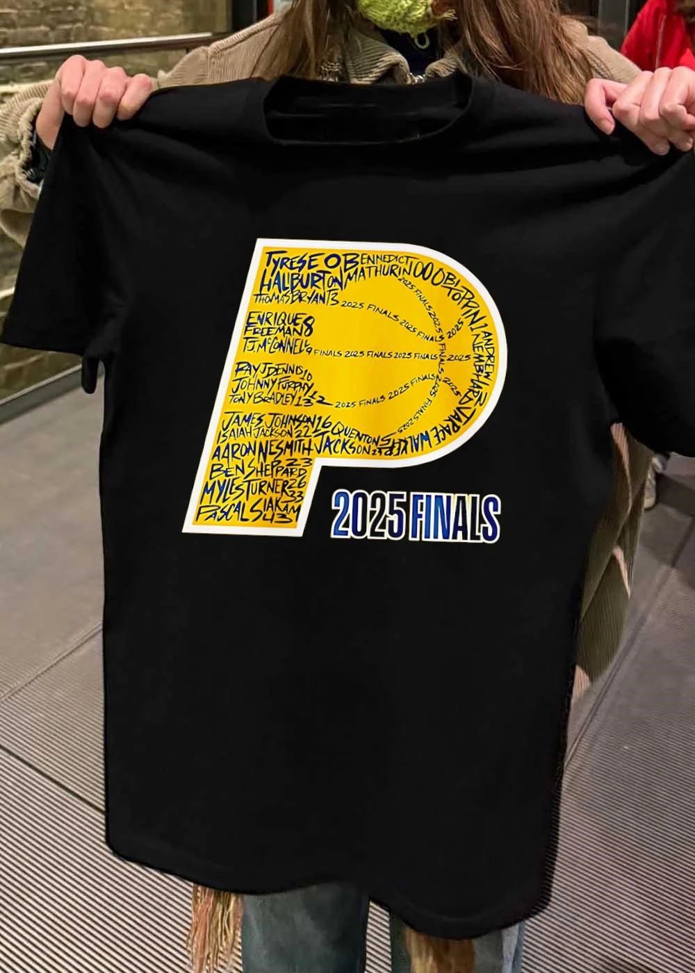 Indiana Pacers logo players signatures 2026 finals shirt