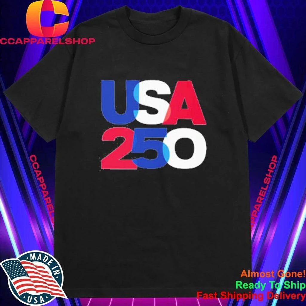 USA 250 Overlay Red White Blue Anniversary Shirt