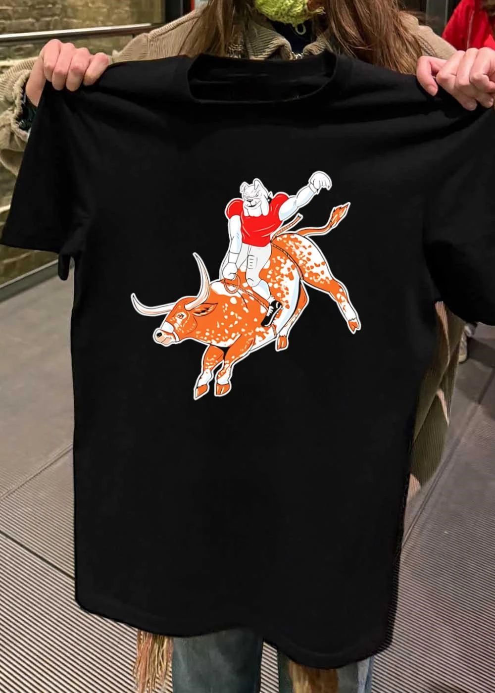 Georgia Bulldogs riding Texas Longhorns horns down shirt