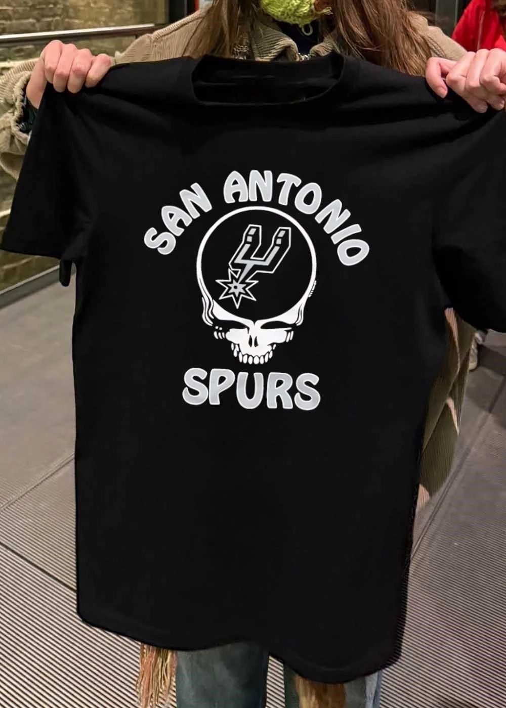 San Antonio Spurs Grateful Dead Steal Your Face Skull T-Shirt