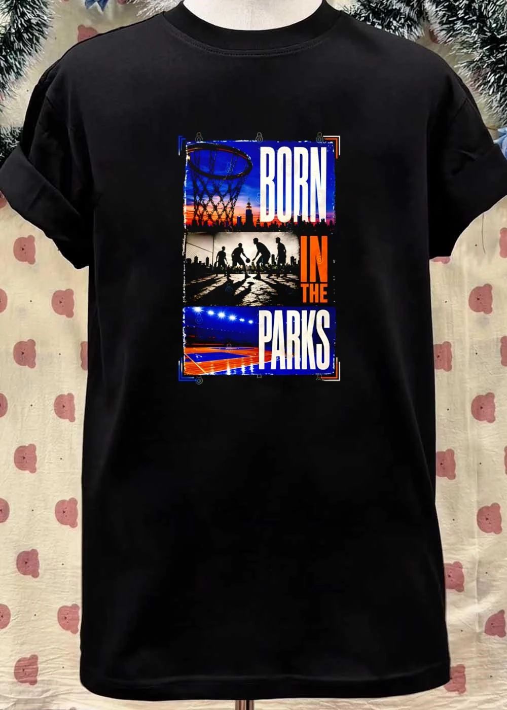 Street Basketball Born in the Parks Graphic T-Shirt