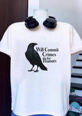 Will Commit Crimes For Peanuts Black Crow Raven shirt
