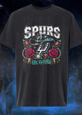 Spurs San Antonio Cowboy Hat Roses Graphic T-Shirt