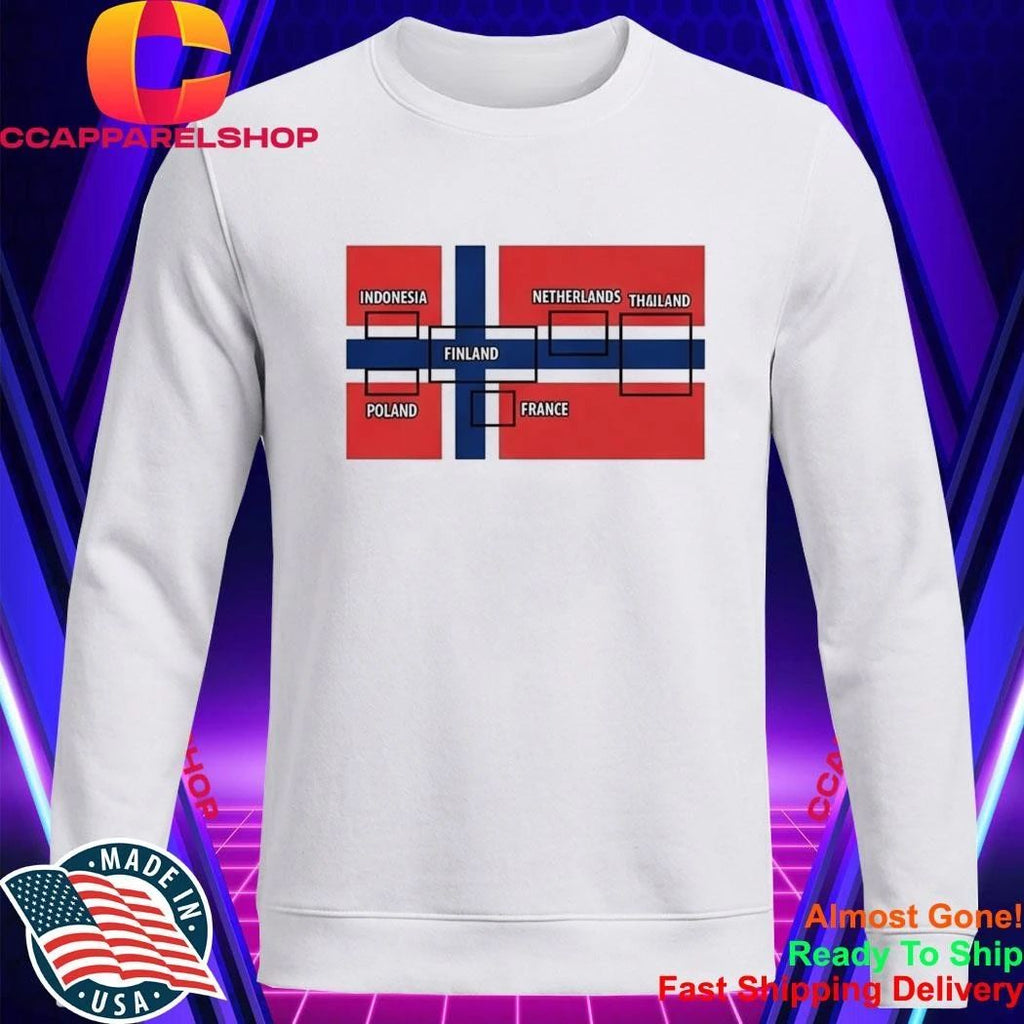 6 Flags In Norway Flag Shirt