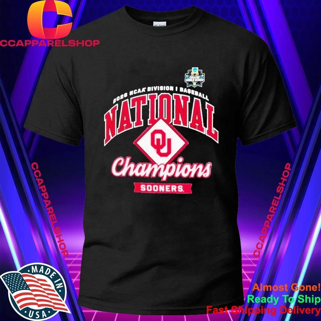 Sooners 2026 College World Series Champions Locker Room Shirt