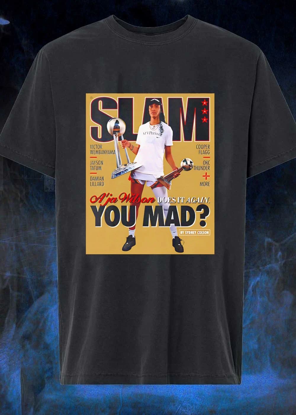 A’ja Wilson Las Vegas Aces WNBA SLAM shirt