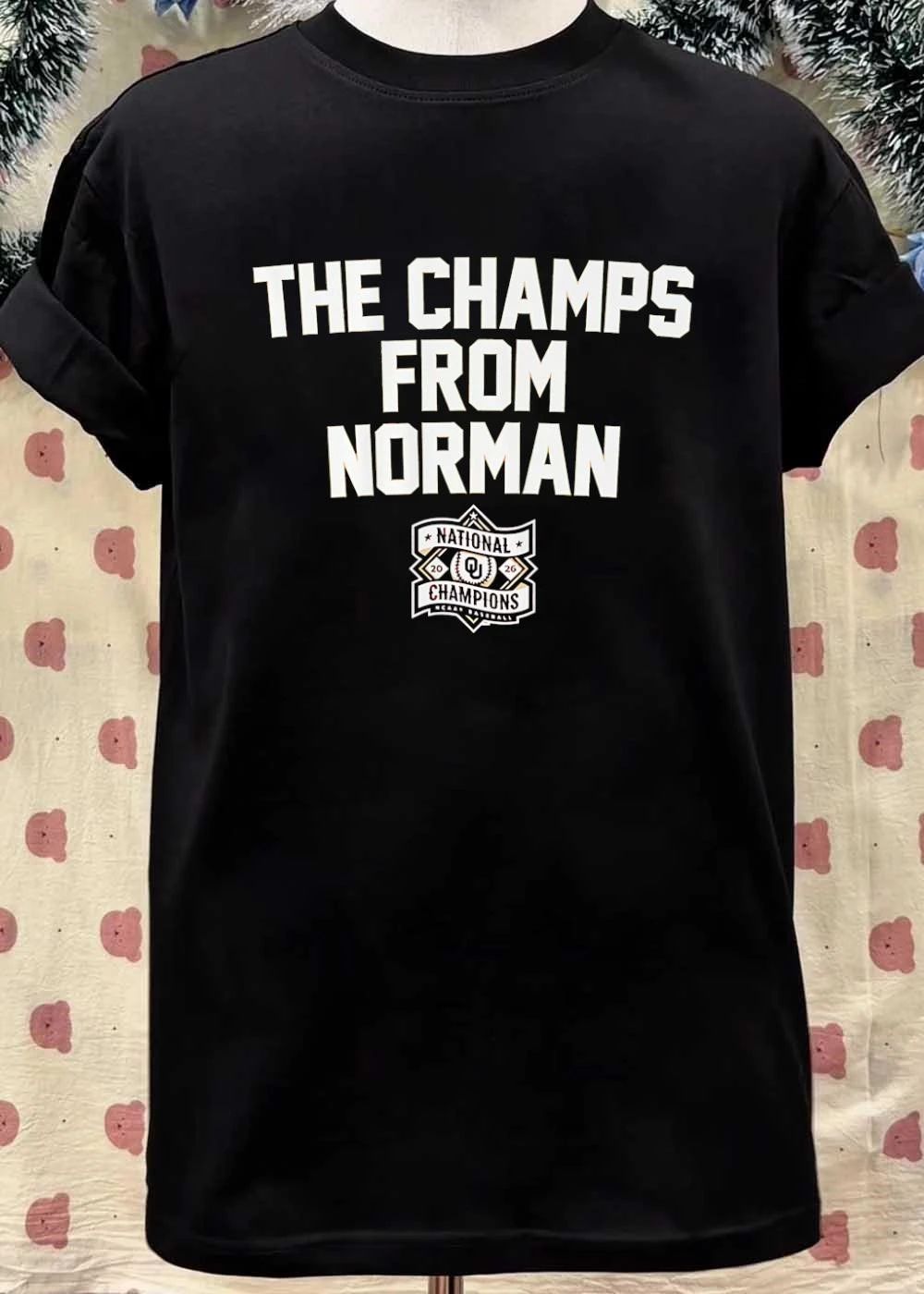 Oklahoma Sooners Apparel The Champs from Norman National Champions Baseball Shirt
