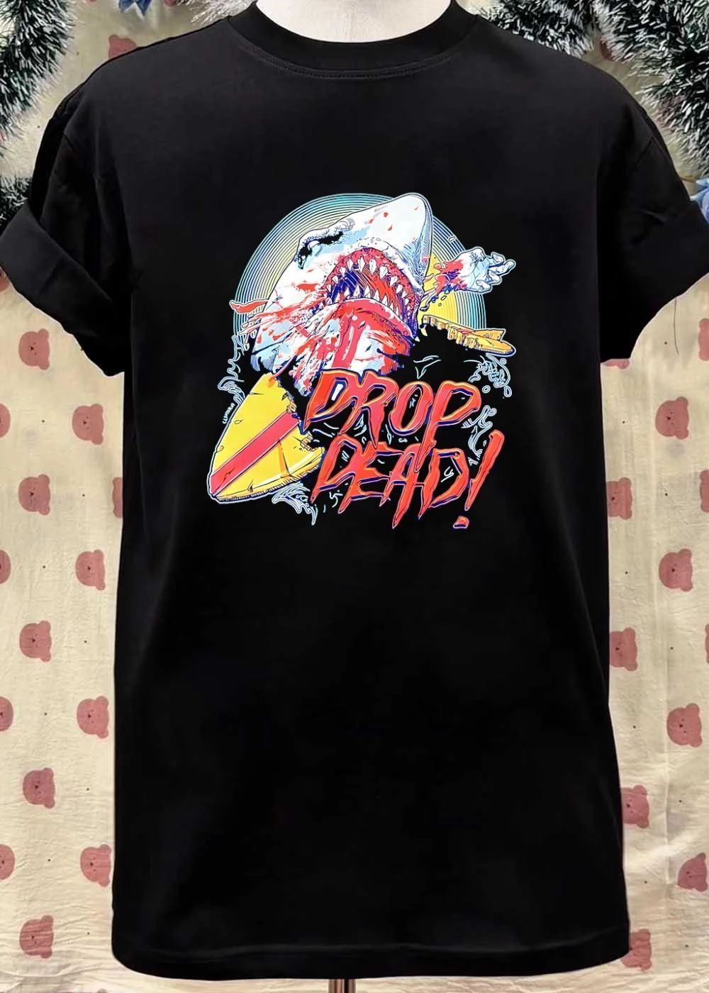 Clenter Shark Attacking Surfer Drop Dead shirt