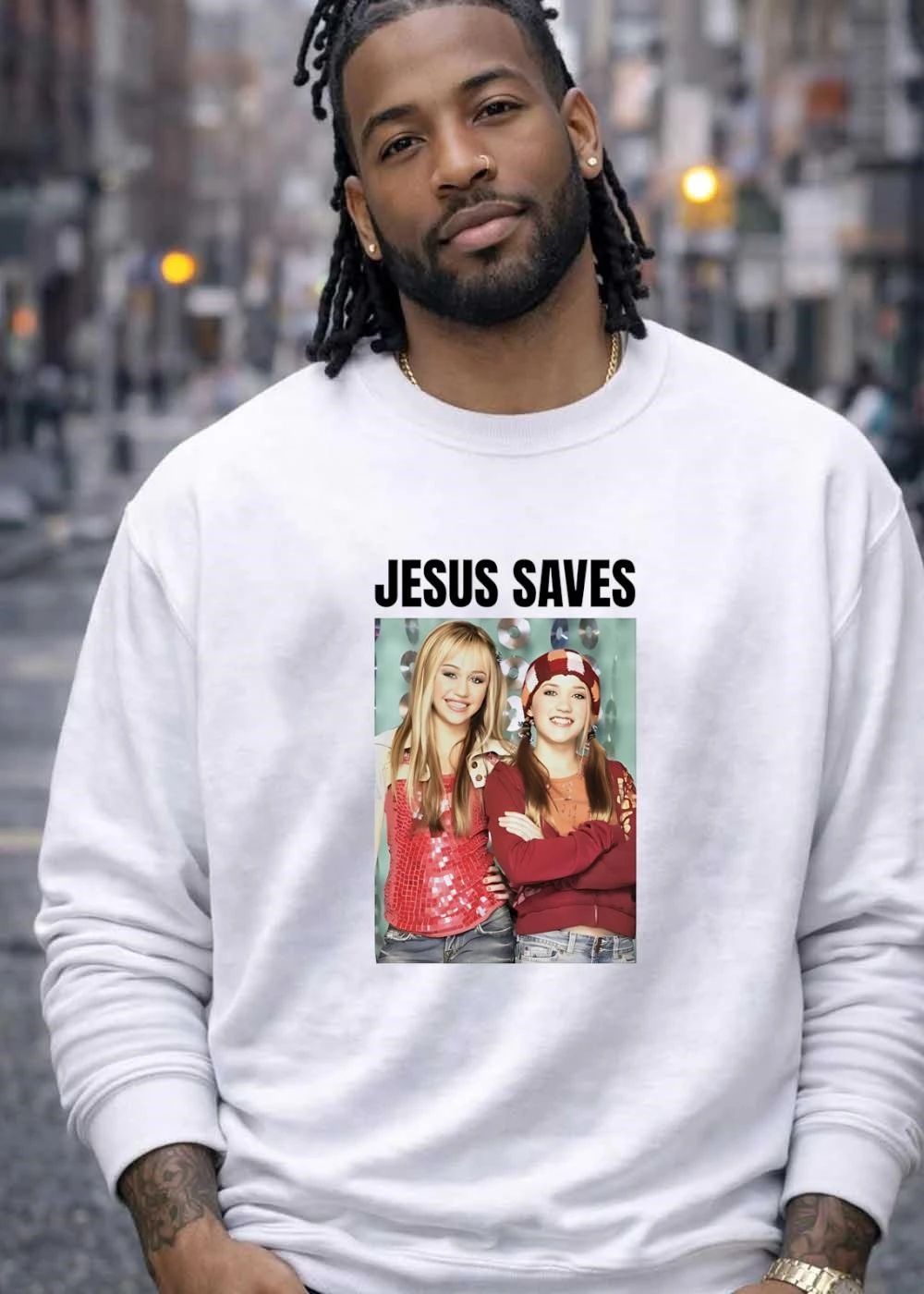 Jesus Saves Hannah Montana Miley Cyrus Emily Osment Shirt