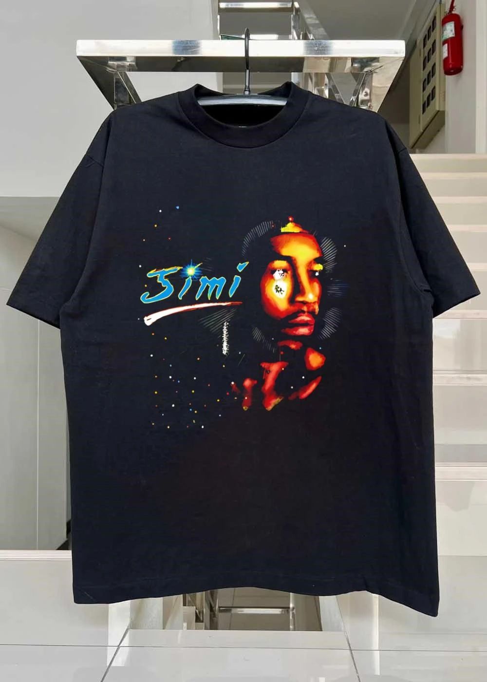 Jimi Hendrix Cosmic Stardust Graphic Portrait T-Shirt