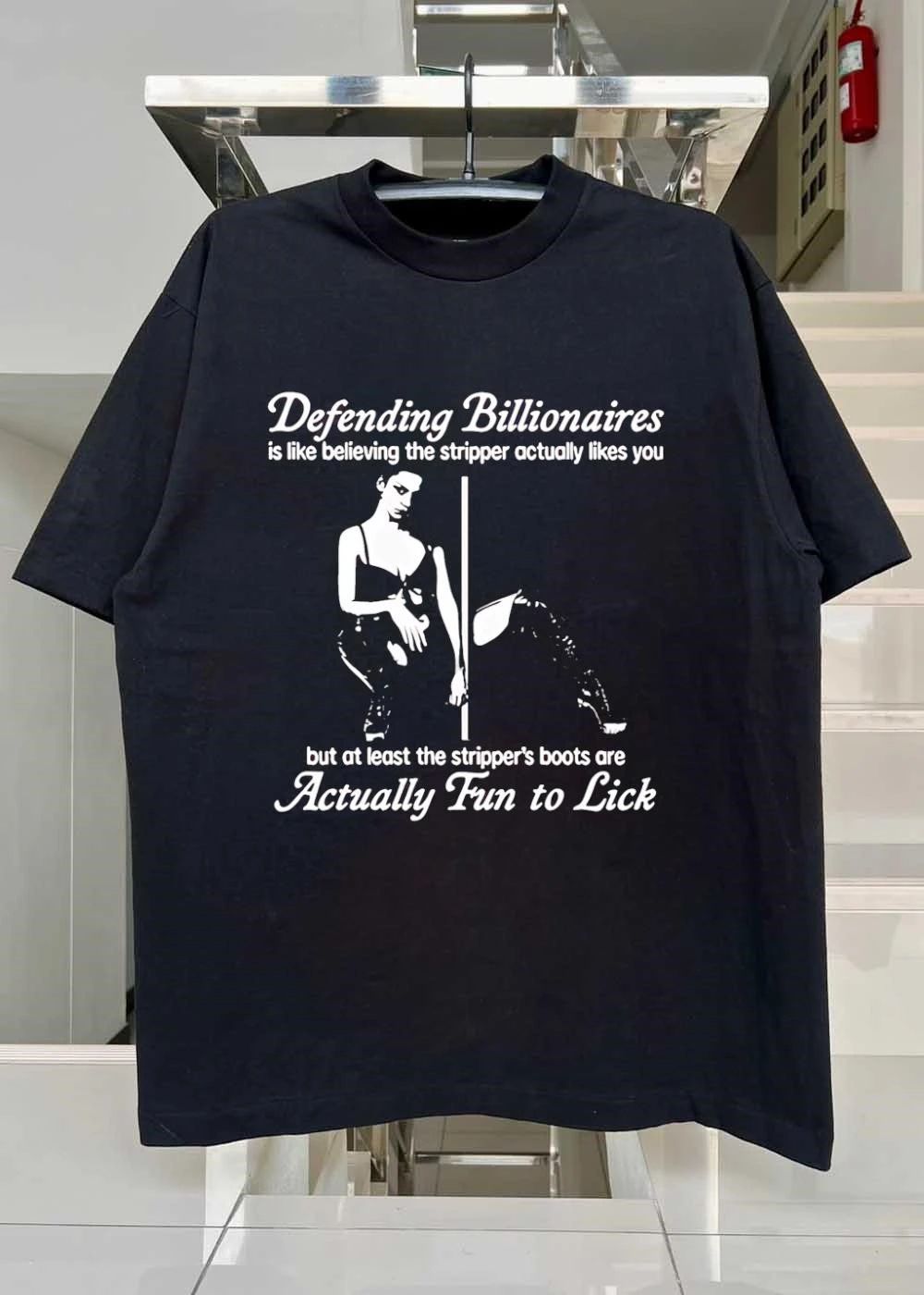 Defending Billionaires for Stripper Boots shirt