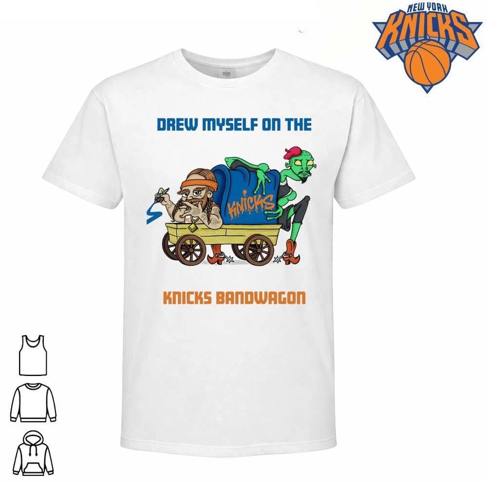 Drew Myself On The Knicks Bandwagon New York Basketball Fan Cartoon Graphic NBA Finals 2026 Shirt